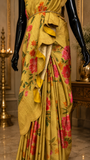 Premium Banarasi Satin With Scalloped Border