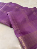 Pure Mix Mysore Crepe Silk Saree- Lilac