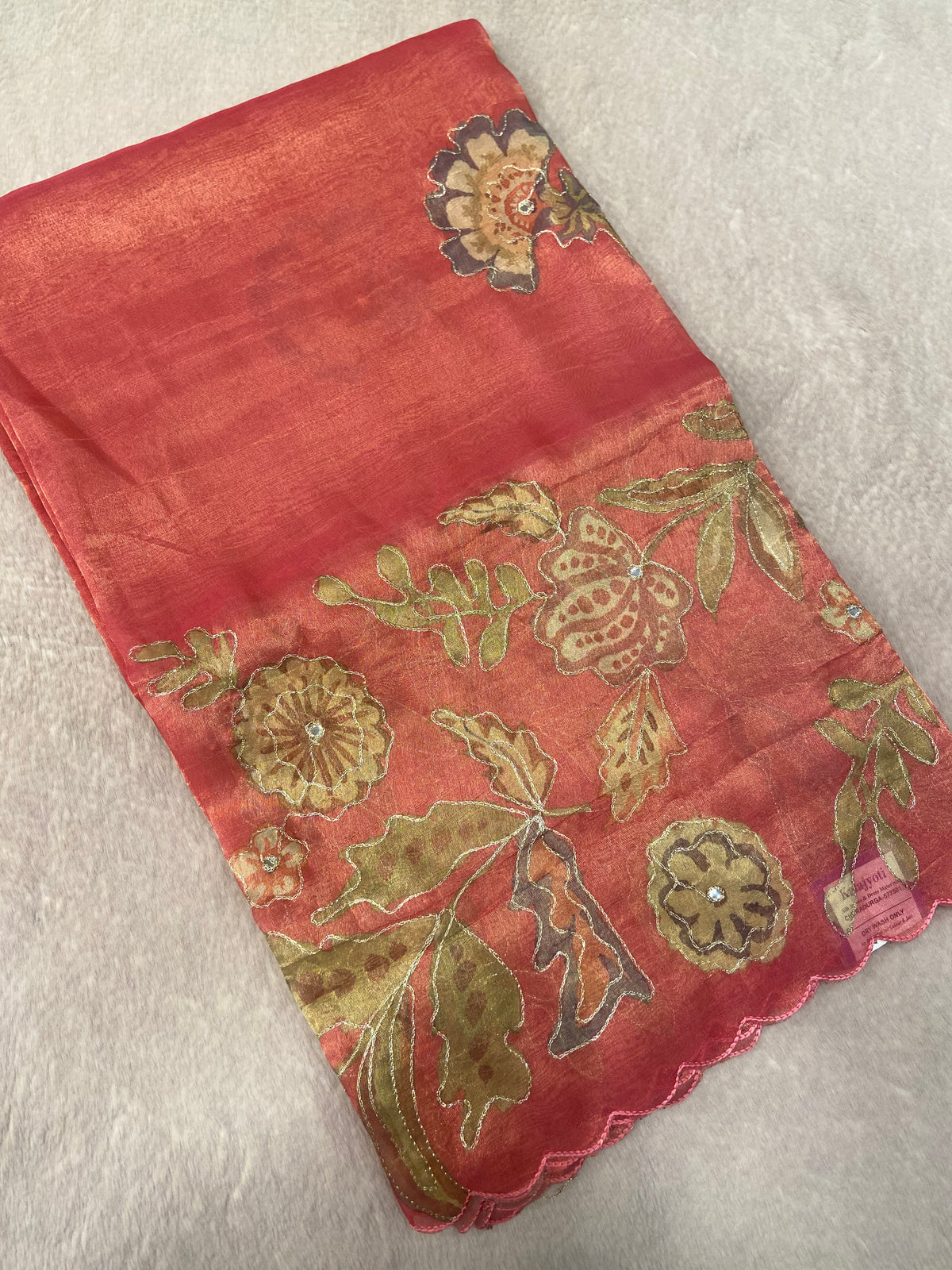 Premium Tassar Saree With Appliqué Zari🌸