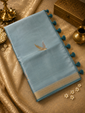 Pure crepe satin silk saree