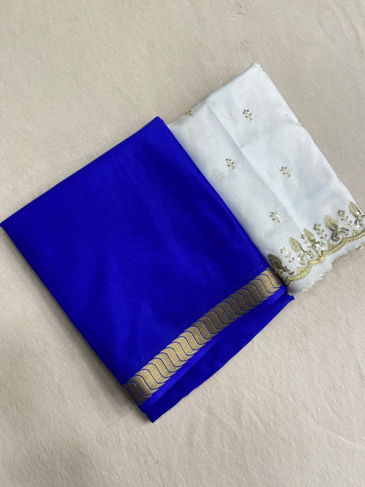 Premium Semi Crepe Mysore Silk Saree With Double Blouse