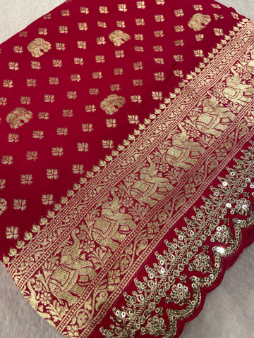 Pure Chinnon Saree