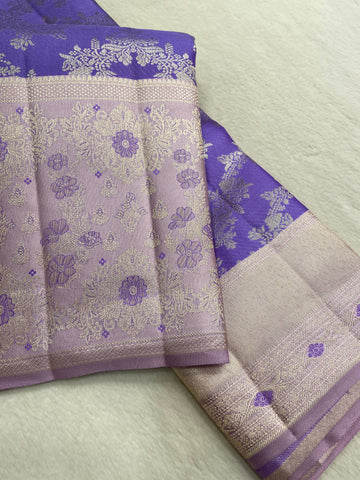 Pure Zari Handloom Kanjeevaram Silk Mark Certified Saree