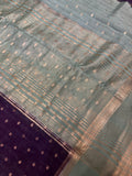 Premium Semi Chanderi Saree- Purple
