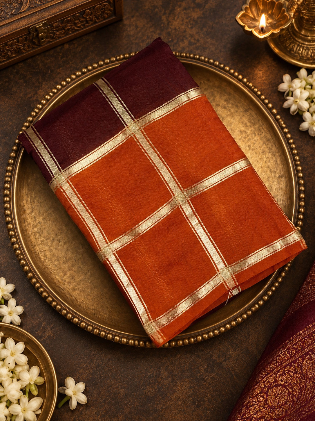 Premium Semi Chanderi Saree - 902285