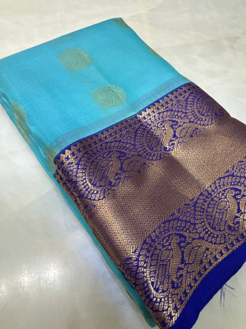 Half mix Kanjeevaram silk saree