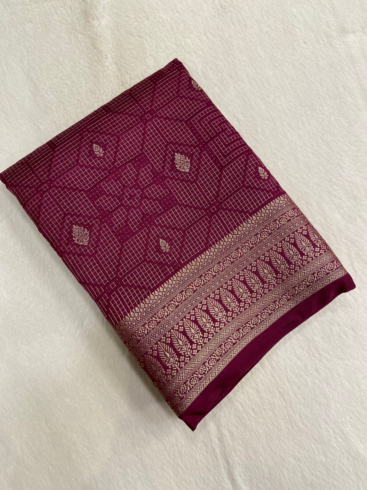 Butter Crepe Silk Saree🤎