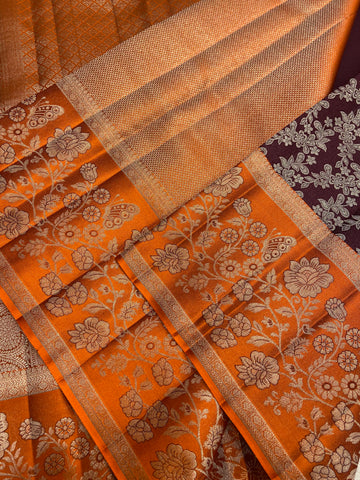 Pure Zari Handloom Kanjeevaram Silk Mark Certified Saree
