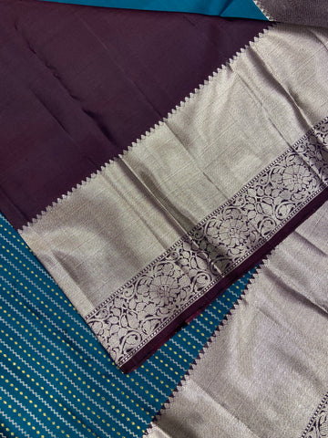 Pure 1G zari handloom Kanjeevaram silk mark certified saree