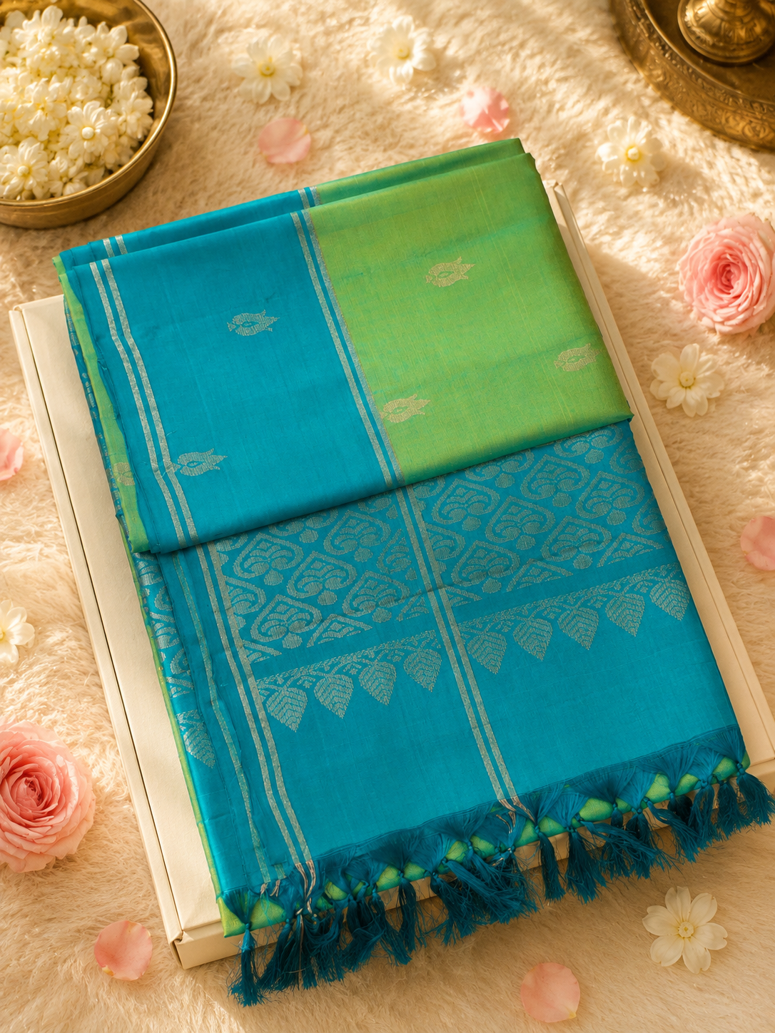 Pure Kanjeevaram Soft Silk Saree