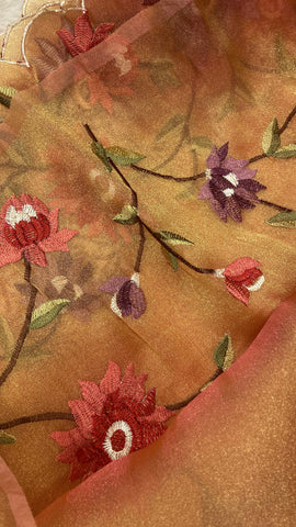 Premium tissue organza saree 🧡