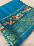 Premium Crepe Mysore Silk Saree With Embroidery - 902533