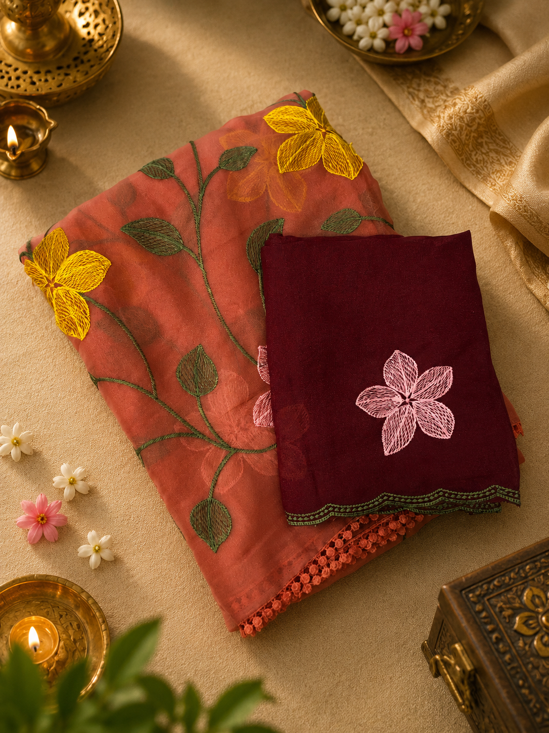 Chiffon Embroidery Saree
