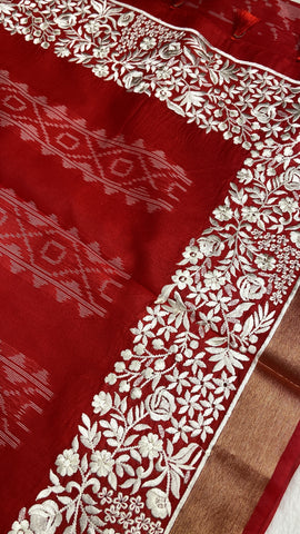 Raw mango silk saree