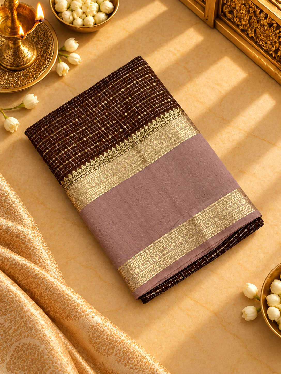 Premium Semi Chanderi Saree - 902438