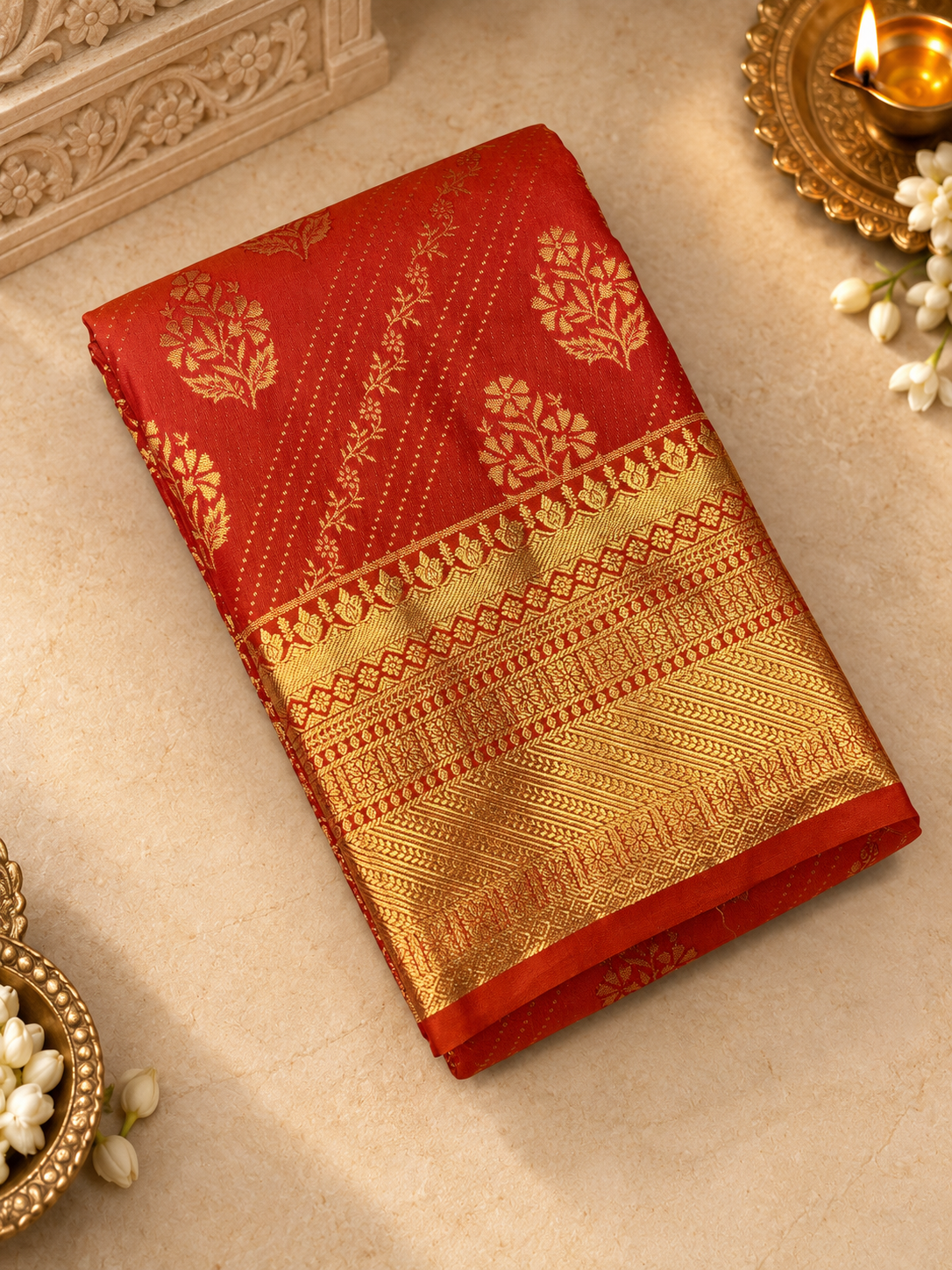 Premium Bridal Semi Kanchipuram Silk Saree
