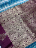 Pure soft organza saree with satin border