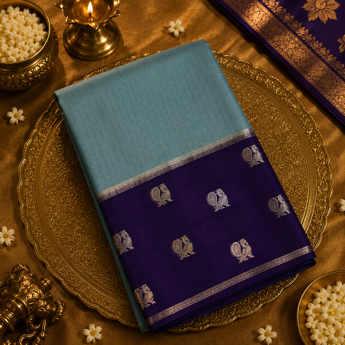 Pure Mix Mysore Crepe Silk Saree