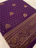 Premium Georgette Saree with Coco Zari Work💜