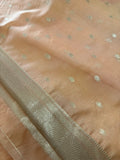 Premium quality semi Paithani silk by Organza- Beige- 902472