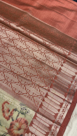 Premium digital print semi Kanchipuram silk saree