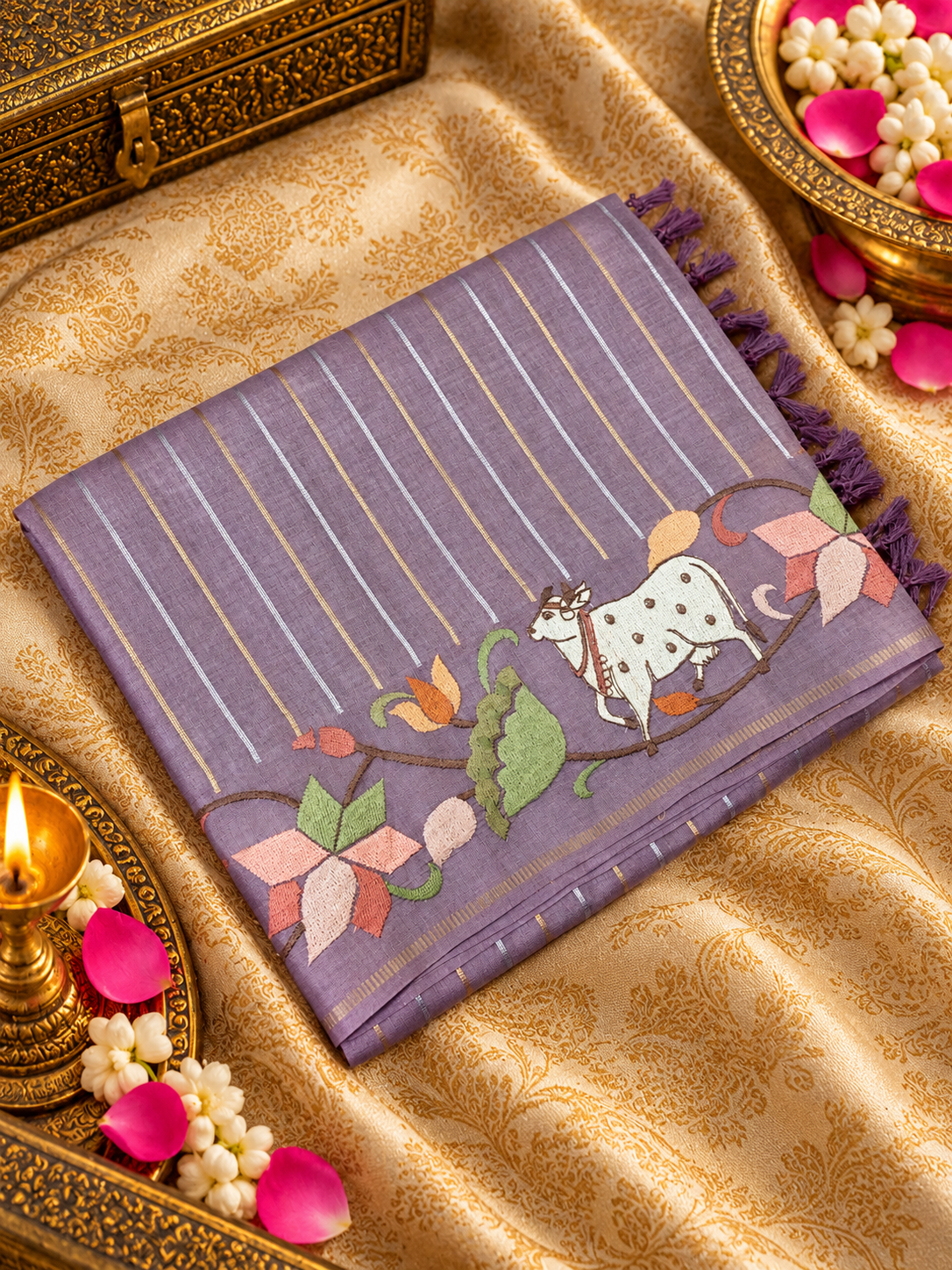 Pure Tassar Saree With Embroidery - 901997