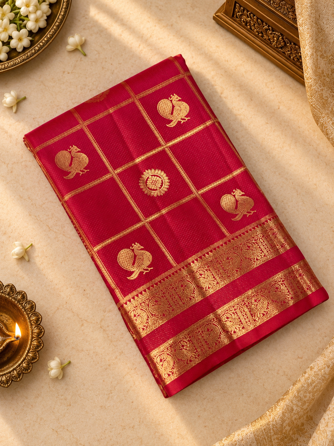 Premium Semi Kanchipuram Silk Saree - RF1110
