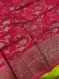 Pure mix crepe silk saree