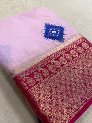Premium Crepe Bandhini Saree
