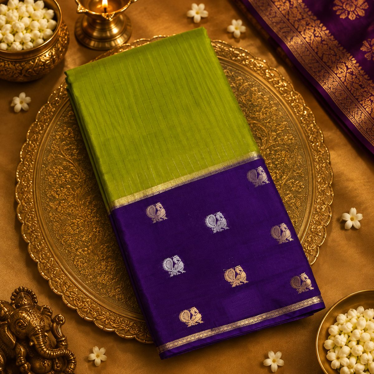Pure Mix Mysore Crepe Silk Saree