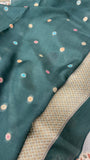 Premium Banarasi Crepe Silk Saree💚