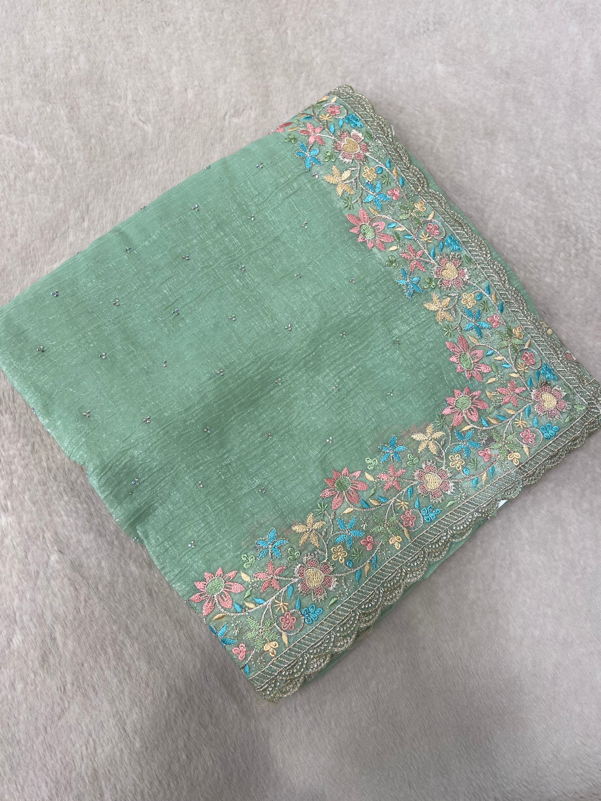 Premium Crush Organza Saree