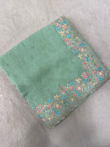 Premium Crush Organza Saree