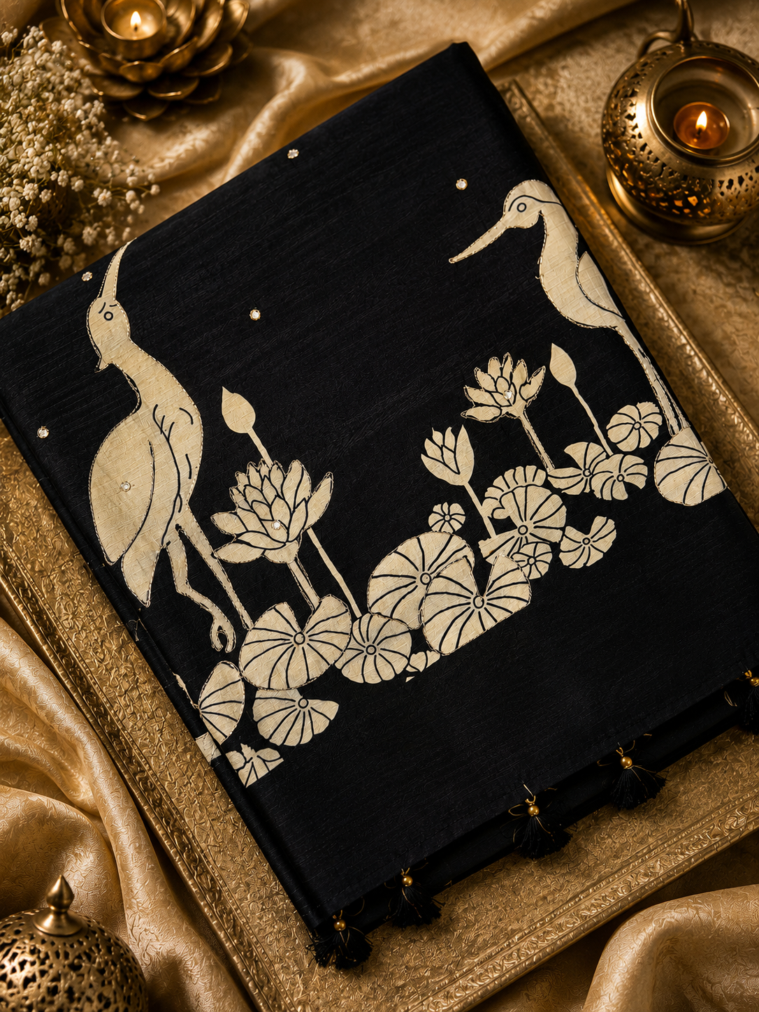 Premium Butter Silk Saree With Appliqué Zari