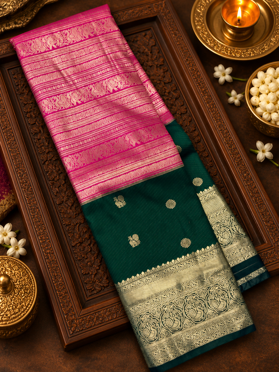 Premium Bridal Semi Kanchipuram Silk Saree