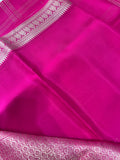 Pure Mix Mysore Crepe Silk Saree- Reddish pink