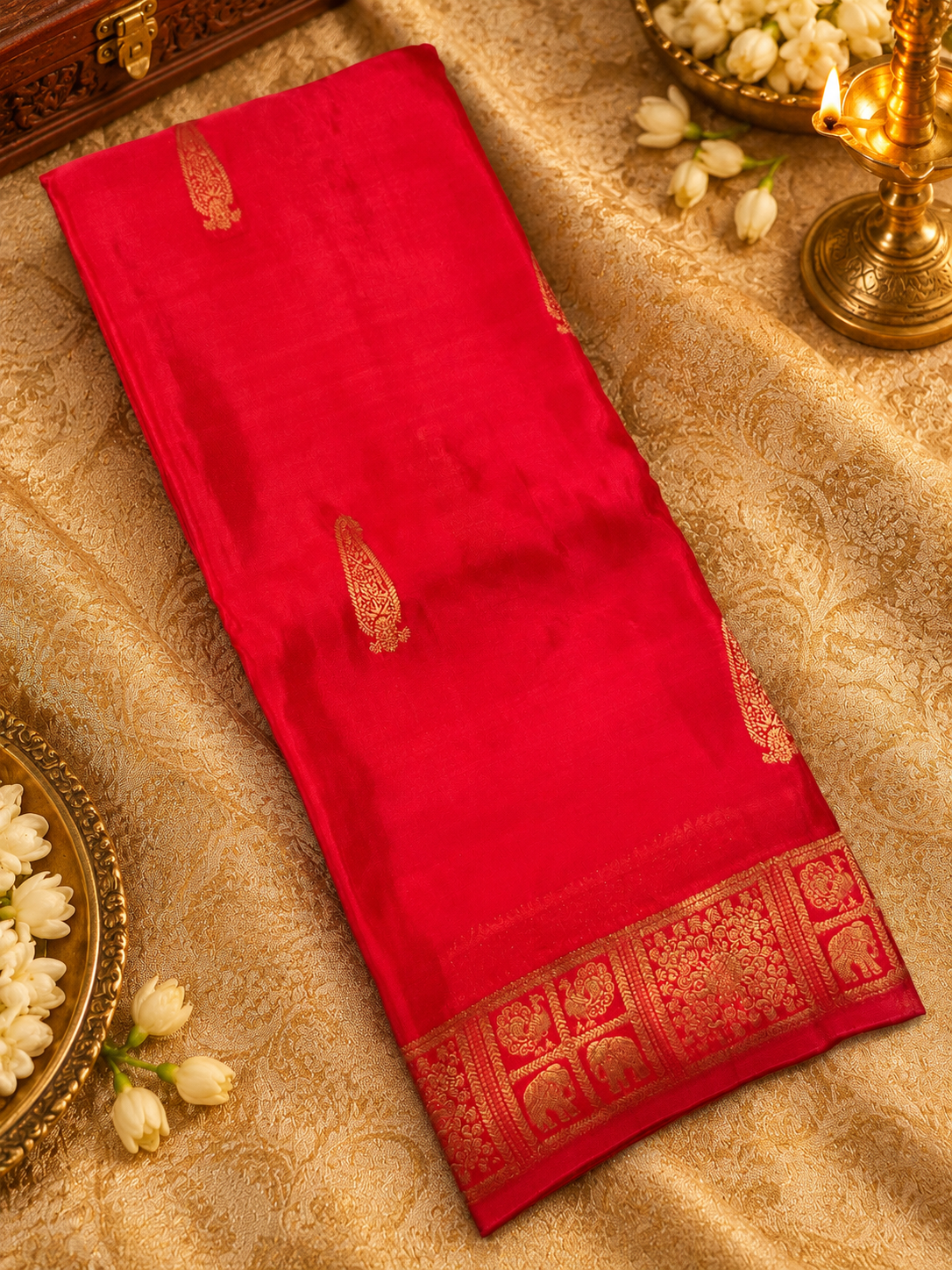 Pure Crepe Chinnon Saree💗 - 902558