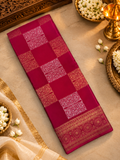 Pure Chinnon crepe Saree- 902541 Reddish pink