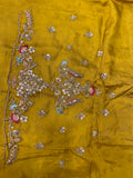 Premium Satin Crepe With Bandhini Border