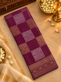 Pure Chinnon crepe Saree- 902541 Dark onion pink