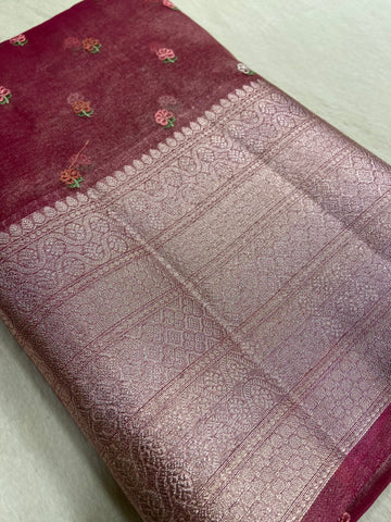 Tissue Organza Saree💓🌸