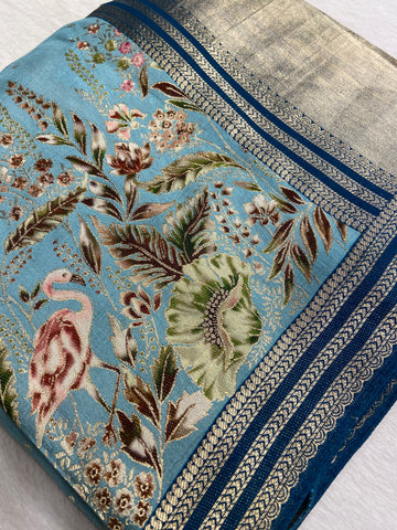 Premium designer crepe silk saree