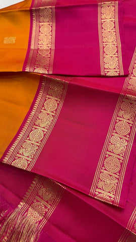 Pure handloom Kanjeevaram silk mark certified saree