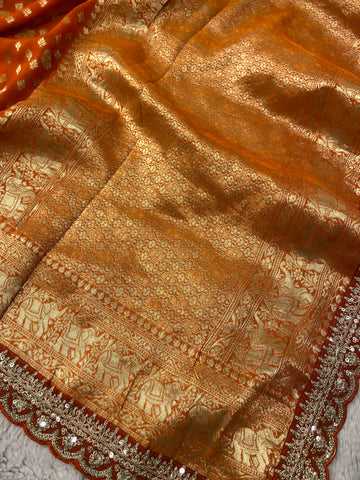 Pure Chinnon Saree