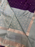 Premium Semi Chanderi Saree- Purple