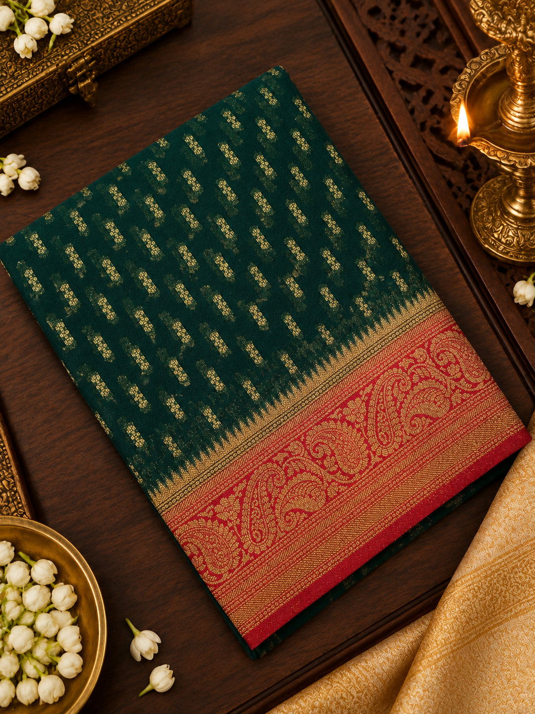 Premium Crush Georgette Saree -902138