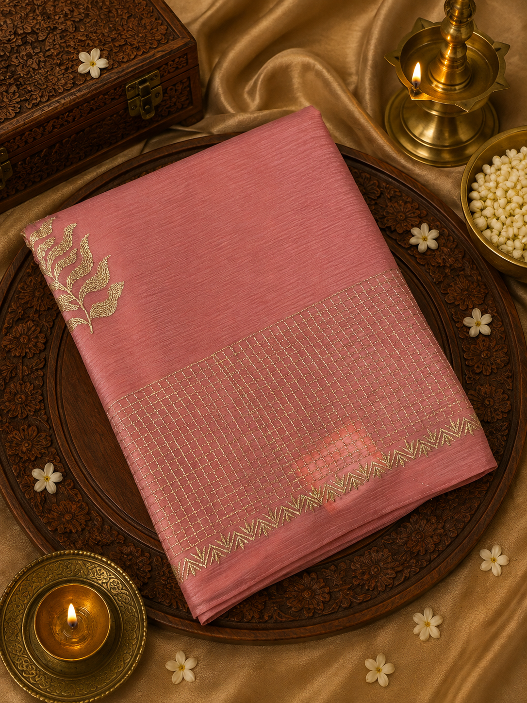 Russian Silk Saree With Embroidery💗