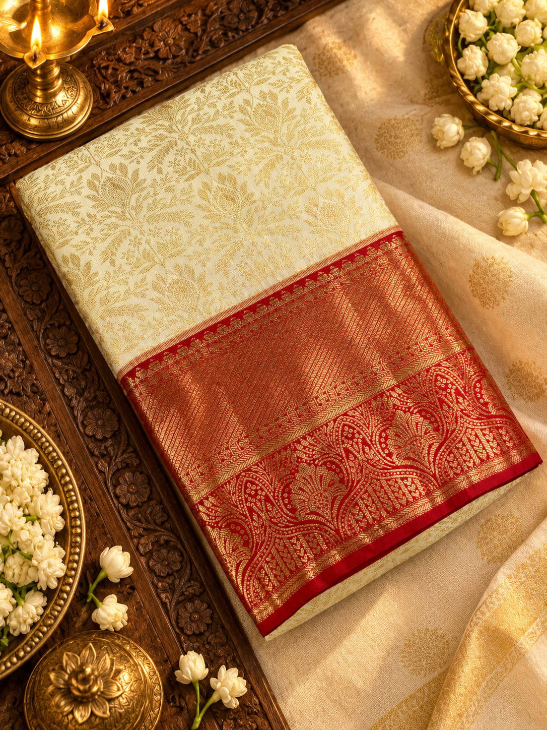 Premium Bridal Semi Kanchipuram Silk Saree - 902786