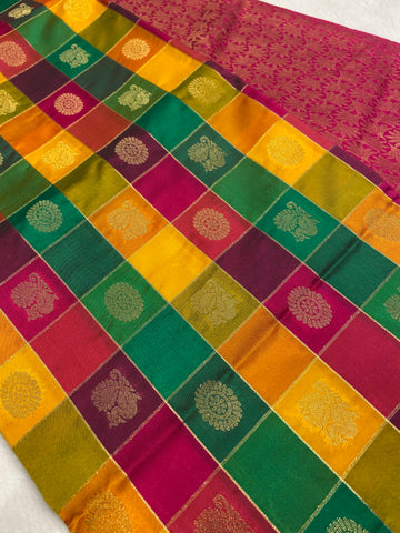 Premium mini Kanchi silk saree💚