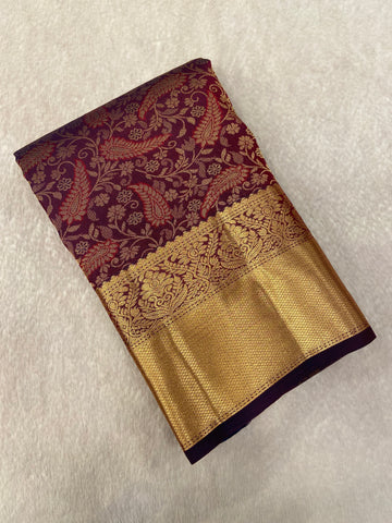 Pure Handloom Kanjeevaram Silk Mark Certified Saree